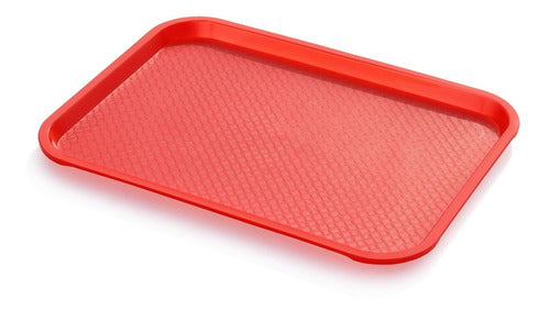 MEDICNA Fast Food Tray Without Handles 45x35cm Red 1