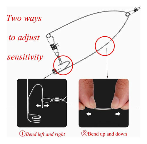 12 Dispositivos Pesca Automático Resorte Velocidad Gancho Ce 5