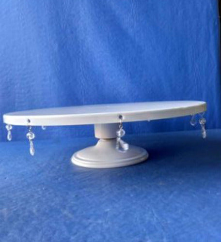 Metal Cake Stand with Plastic Droplets - 30 cm Diameter and 10 cm Height 0