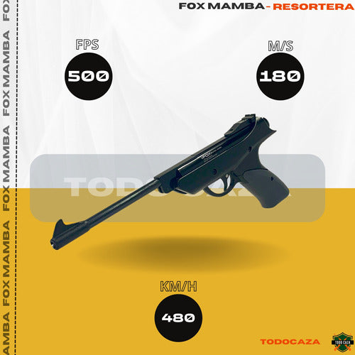 Fox Mamba Spring-Piston 4.5mm Pellet and BB Gun with Targets and Pellets 2
