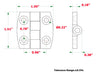 Atibin 2 Marine Stainless Steel Hinges 4cm X 3.8cm 5