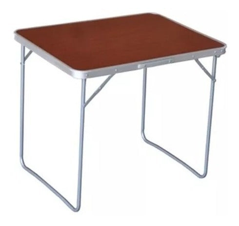 Mesa Plegable De Aluminio 0.80x0.60 (Color Madera Claro) 6