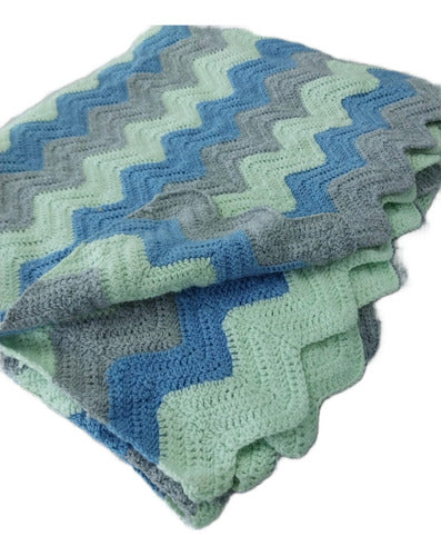 Sassy Tejidos Zig Zag Crochet Blanket for Babies 0