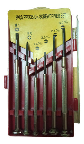 Screwdriver Set: Set of 6 Precision Flat Steel Tools 0