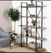 Industrial Iron and Wood Bookshelf Shelf 180x120x30 0