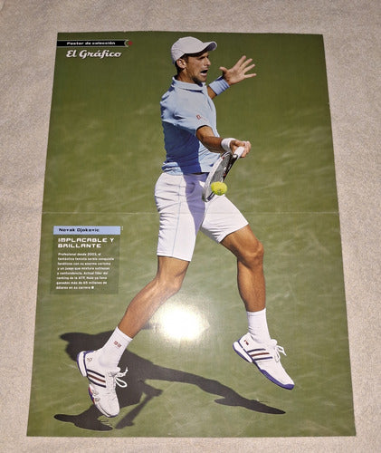 Mini Poster Novak Djokovic 43 X 30 Satinado 0