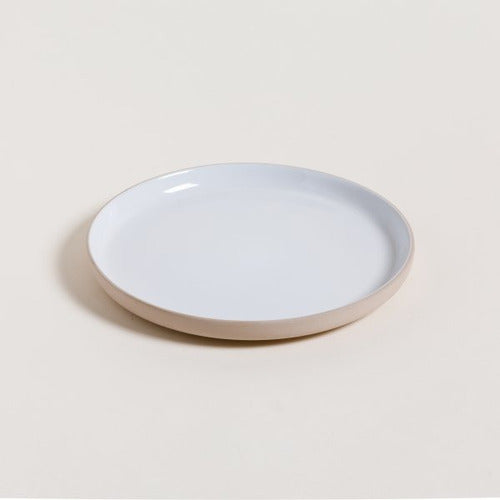 M&O Plato Playo Ceramica Toscana 26cm Esmaltado Blanco Diseño 2