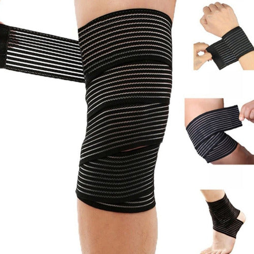 Elastic Wrap Set: Elbow, Wrist, Knee, Ankle - 85cm 0