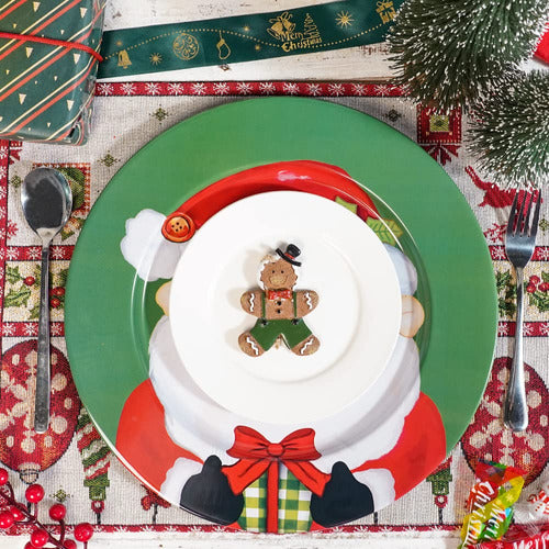 Putuo Decor Christmas Snowman Plates Set of 4 4