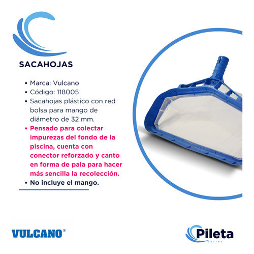 Vulcano Pool Cleaning Kit: Leaf Rake & Floor Brush 7