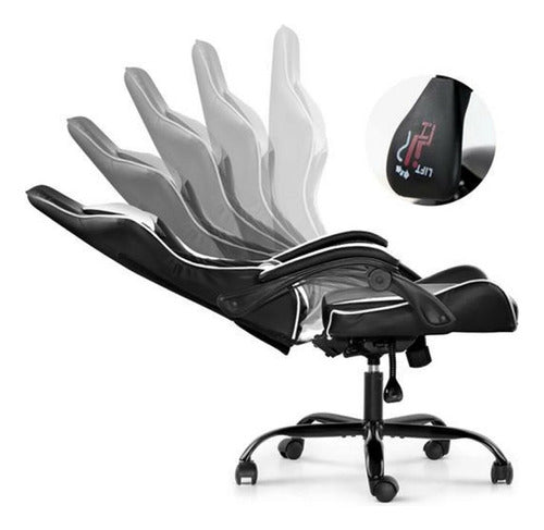 Lumax Gaming Chair ROM Black/Blue, Red, Gray, White 3