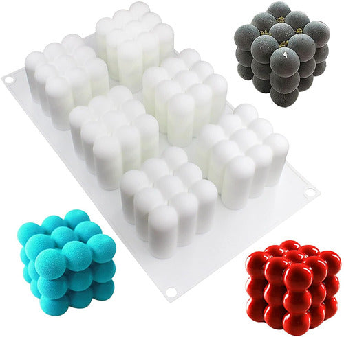 Bakery Cake Silicone Bubble Mold x6 Cavities for Cakes, Candles, and Soaps 0