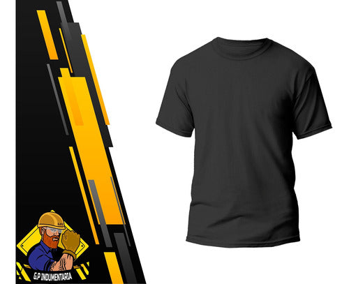 GPI Black Round Neck Cotton Work T-Shirt Short Sleeve Size S 1