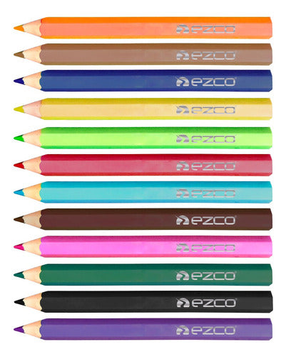 Ezco Mito Short Colored Pencils Pack of 12 2