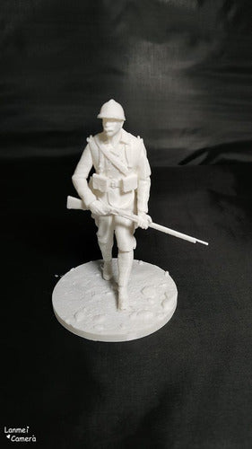 Horse3D French Soldier WW1 Scale 1/16 (12cm), White 2