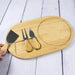 AVIOINDUMENTARIA Wooden Cheese Board Set with 3 Utensils 2