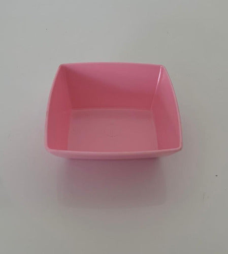 Set of 12 Pastel Color Mini Plastic Casseroles for Parties 1