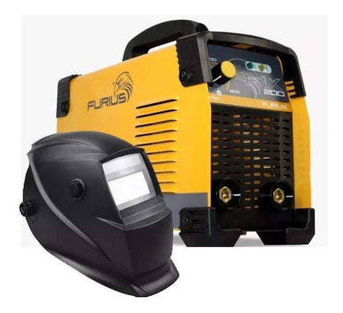 Furius Pro Inverter Welder 200 Amp + Helmet + Electrodes 0