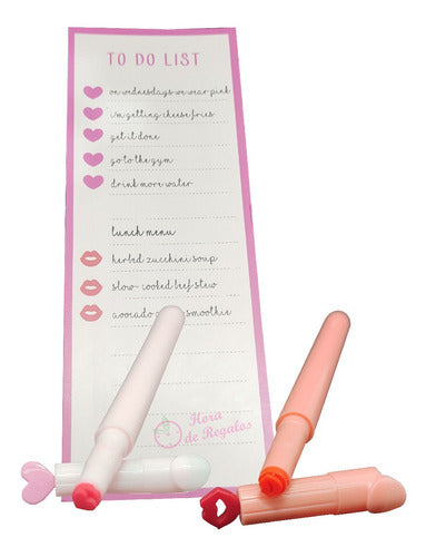 Hora de Regalos Beautiful Magnetic Notepad with Love Kiss and Heart Stamps 0