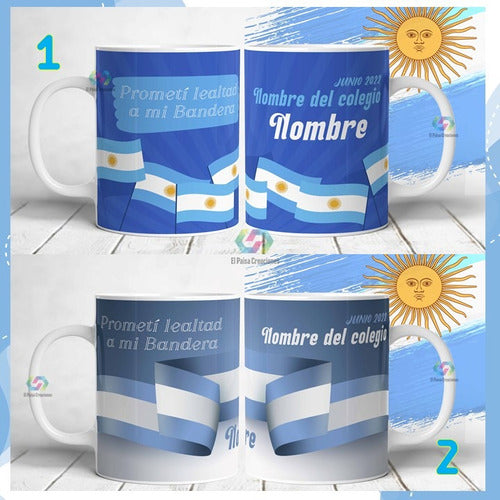 ElpaisaCreaciones Promesa A La Bandera Tazas Plásticas Con Nombre Souvenirs 7