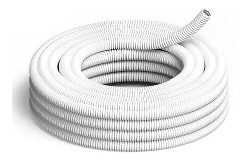 Caño Corrugado Ignifugo Flexible Blanco  3/4 X 25 Mts 0