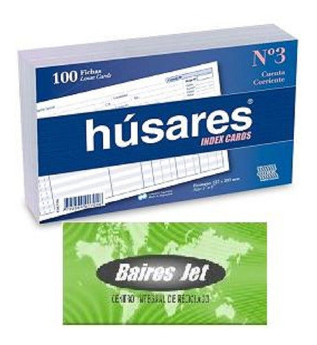 Húsares 40 Packs X 100 Lined Sheets No. 3 (12x20cm) 1