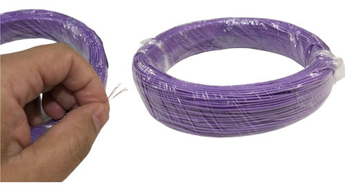 Cabinho Flexivel. 24awg =0,20mm Violeta Rolo C/100mts 5