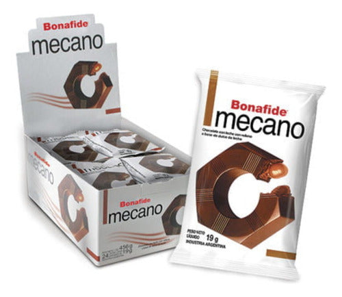 Bonafide Chocolate Mecano Dulce De Leche 19g X 24 Unidades 1