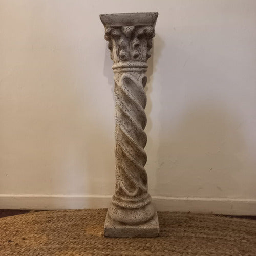 Columna Salomónica 80cm Cemento Y Leca 0