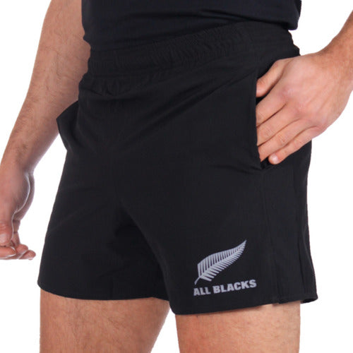 Imago Short De Rugby Bolsillos Deportivo All Blacks Negro 2