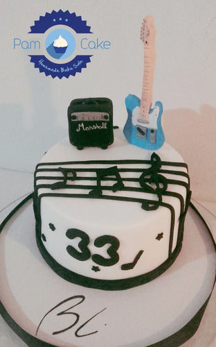 Personalized Birthday Cake - Music Guitar Fender 4