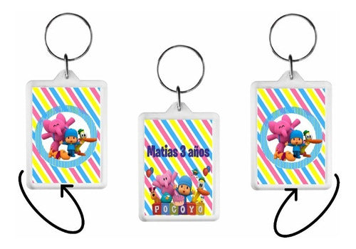 Sakura Artesania Personalized Pocoyo Keychains - Pack of 10 0