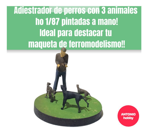 Ferromodelistas Perros Ho 1/87 Figura Ferromodelismo Adorno Maqueta Perro 1