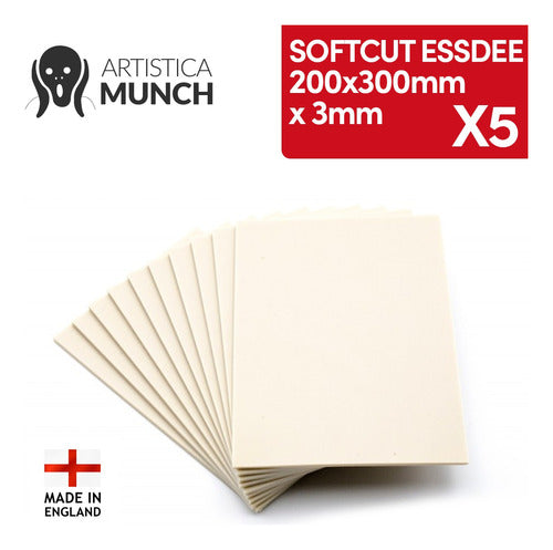 Essdee Softcut 200x300mm X 3mm - Pack of 5 Units 0