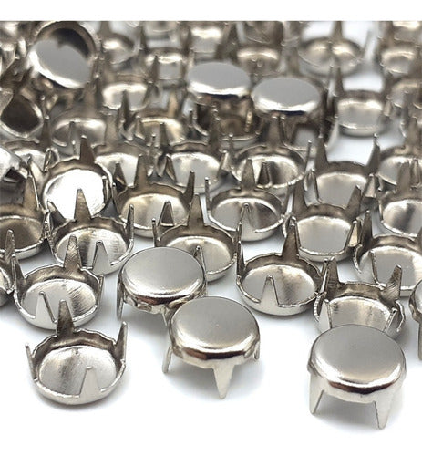 500 Units of 5mm Flat Round Iron Studs Nickel Plated Apparel 0