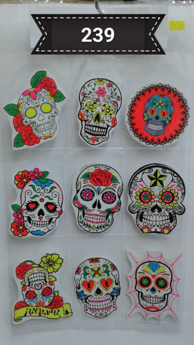 Mexican Skulls Vinyl Decals X Blister 1