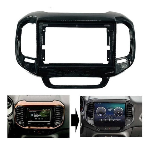 Marco Adaptador P/ Estereo 9'' Fiat Toro 2017-2020 Mrft050n 0