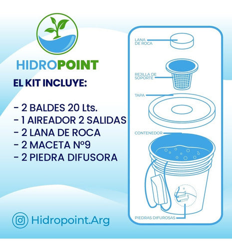 Kit Hidroponia Completo Balde 20l Indoor Duo 0800 Grow 1