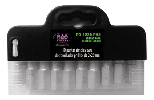 NEO 10 Puntas Phillip Para Atornillador 2x25mm Pd1225ph2 0