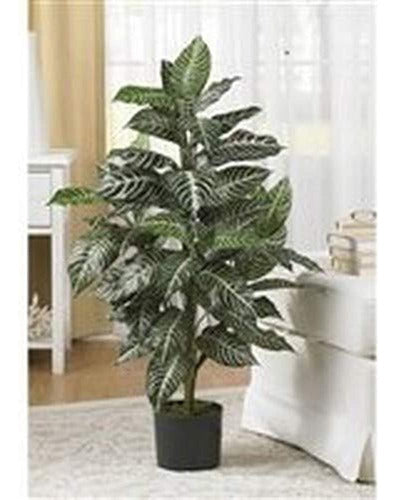 Nearly Natural Zebra Silk Plant 6542, 3 Feet, Green 2