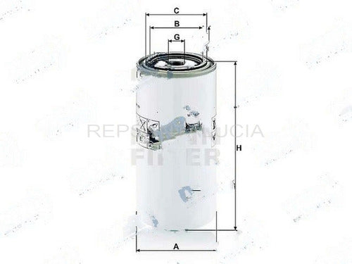 Mann Filter Filtro Combustible Pesado Holanda / Doosan / Cassed - Ih. 0