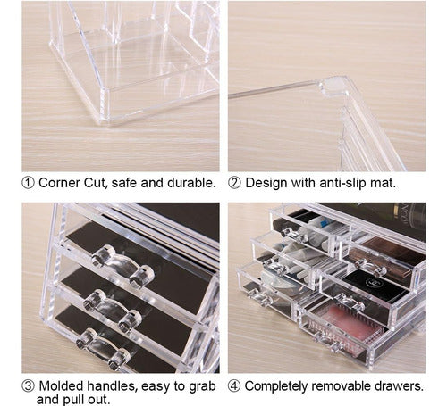 Dreamgenius Makeup Organizer Acrylic Drawers 3