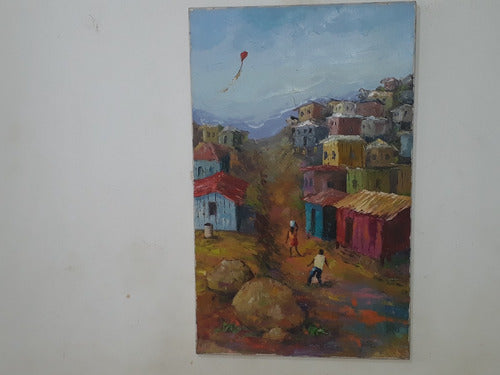 2097- Gentil Correa - Ost 38 X 61cm -  Favela. 1