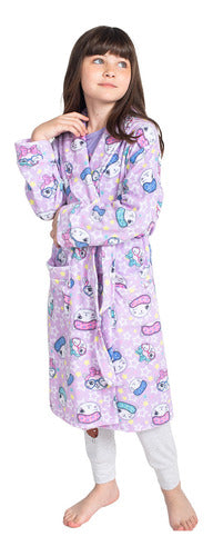 Girls' Polar Robe With Kittens Art 2075 3