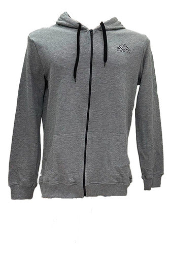 Kappa Logo Saio Fz Hoodie Gray 0