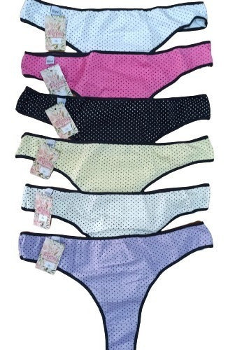 Pack of 6 Cotton Lycra Super Special Size Printed Thongs 31