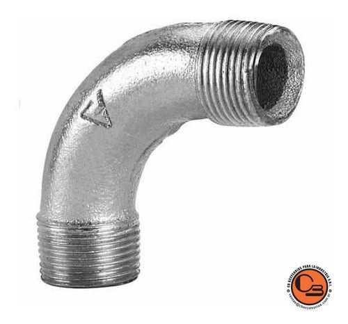 Galvanized Male to Male 90-Degree Elbow 1-Inch Threaded 1
