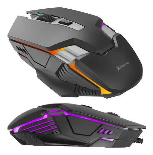 Xtrike-me Mouse Gamer 4 Botones 3.600 Dpi Luz Led Rgb Colores Usb 2