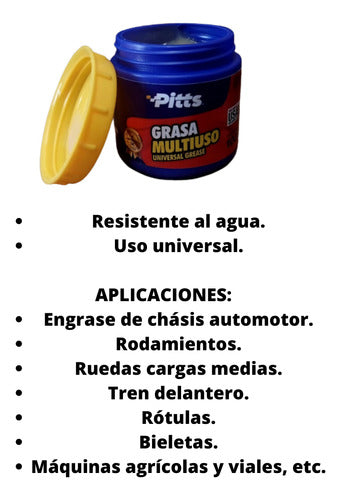 Grasa Multiuso Resistente Al Agua 100gr Pitts Neumóvil 1