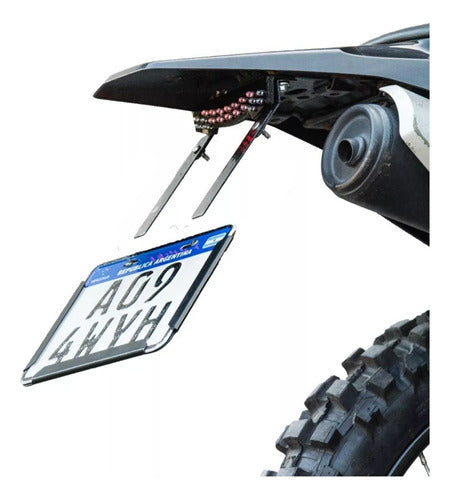 Unikar Universal Removable Enduro Motorcycle License Plate Holder for LED Light 0